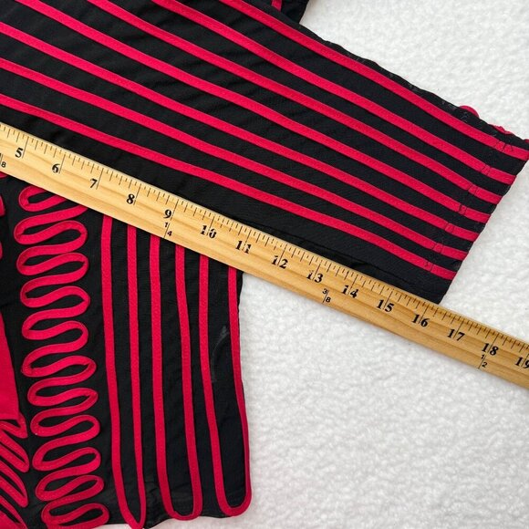 VTG Joseph Ribkoff Statement Jacket Black Red Geometric Abstract Bold 80s 90s XL - Picture 14 of 14